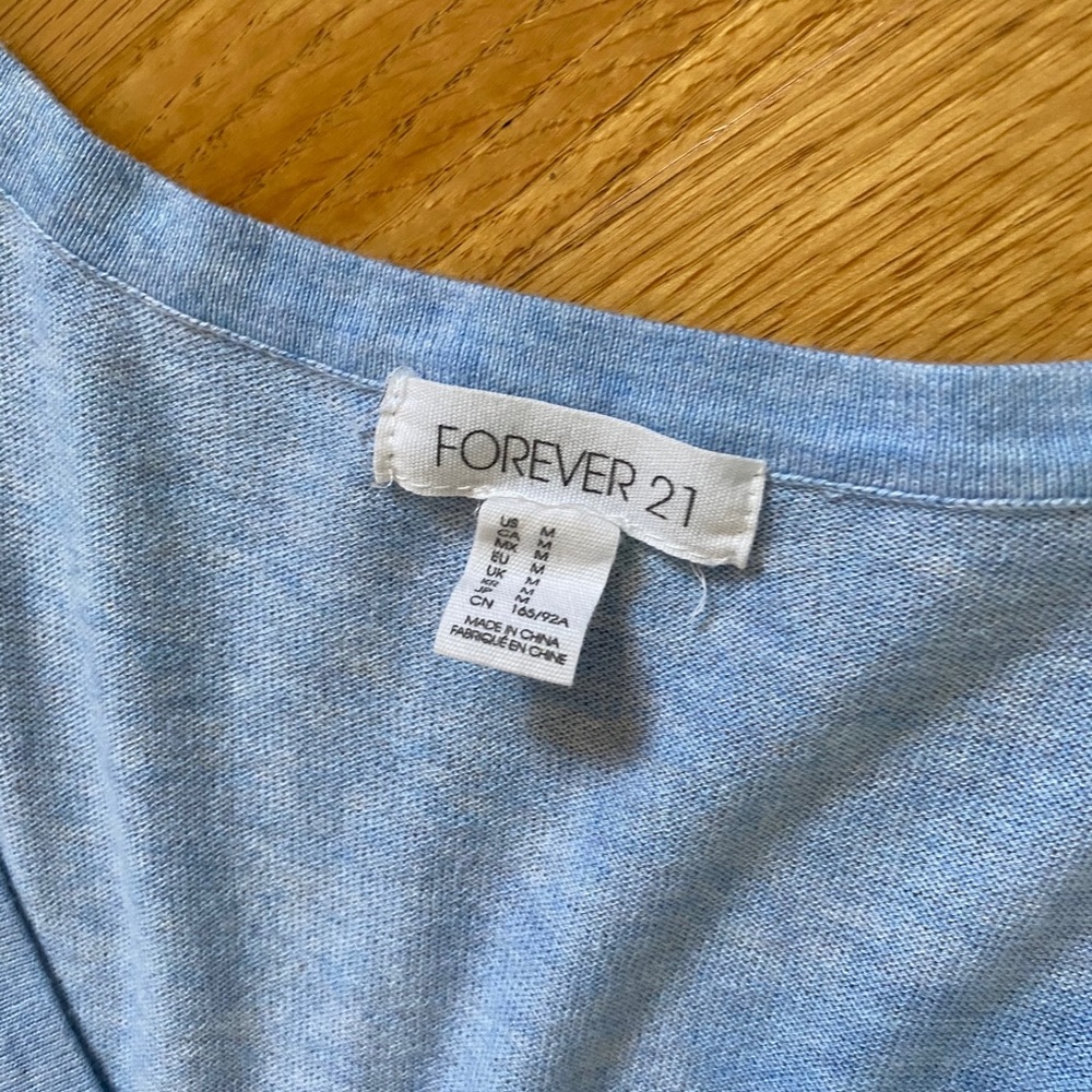 Light Blue Forever 21 Cardigan - Picture 4 of 6